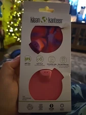 Kleen Kanteen Sippy cup silicone lids 2 pack pink and tie-dye