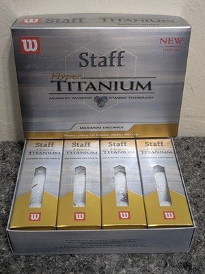 Wilson Staff Hyper Titanium Maximum Distance Golf Balls - Box of 4 Sleeves (12)