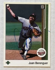 Juan Berenguer 1989 Upper Deck ON-CARD AUTO Buyback HA Retrograph Twin Autograph
