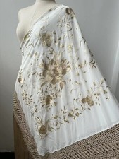 MANTON DE MANILA  FLAMENCO SHAWL Heavy Embroidered,                 