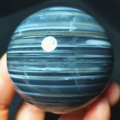 RARE 185.7G Natural Polishing Colorful Stripes Agate Crystal Ball Healing A4814