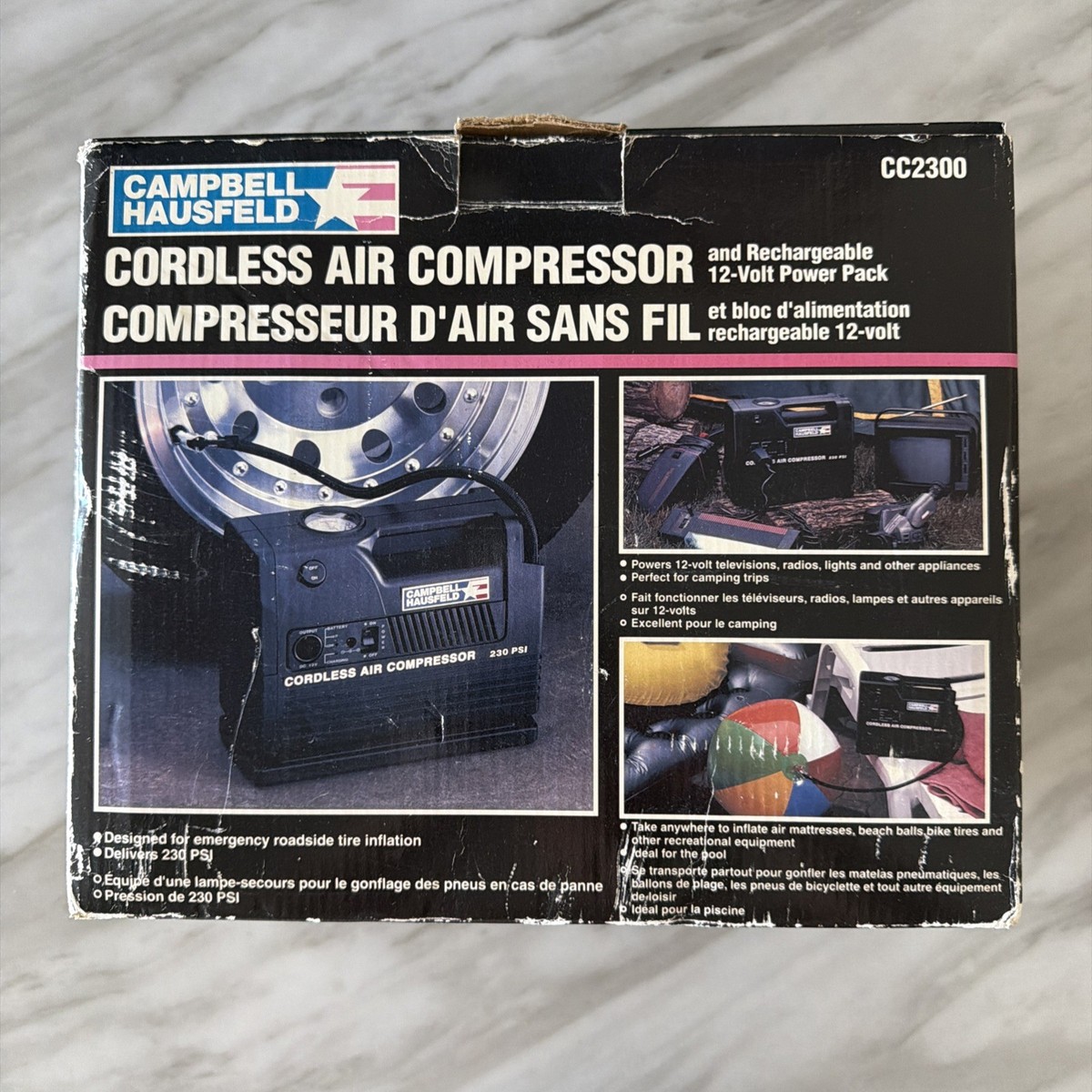 Campbell Hausfeld 230 PSI Inflator Cordless Rechargeable 12V Power
