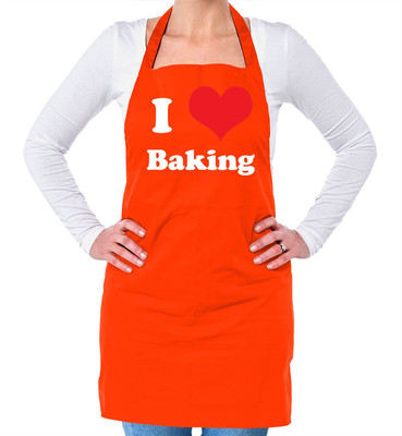 I Love Baking - Unisex Erwachsene Schürze - Backen Bäcker Kuchen Bäckerei Liebe Gebäck