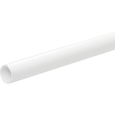 40mm 1-1/2" push fit plastic Waste Pipe 620mm Length White plus 2 clips