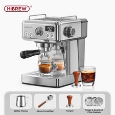 Cafetera Espresso Semiautomática HiBREW H10A 20 Bares, Portafiltro 58mm y Vapor