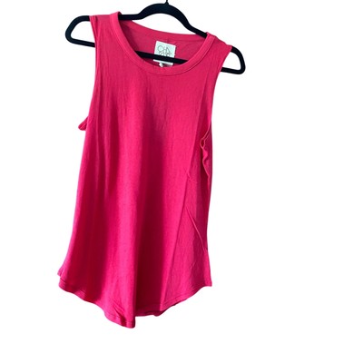 Chaser Tank Top Sleeveless Casual Everyday Basic Hot Pink Women's Size M