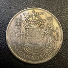 1942 Canadian 50 Cents, George VI, Silver (.800), ASW .3oz Gu406