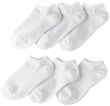 Jefferies Socks Big Boys' Seamless Capri Liner 6 Pair Large, White
