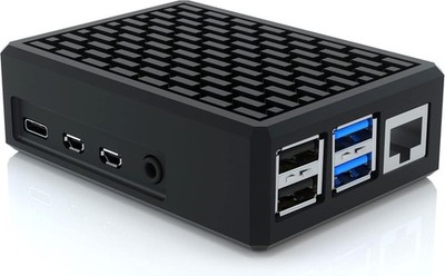 Aluminium Raspberry Pi 4 Case - Passive Heatsink Cooler for 4 Model black 