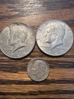 1968 D Kennedy Half Dollars (2) 1950 Roosevelt Dime – 40% & 90% Silver Coin Lot