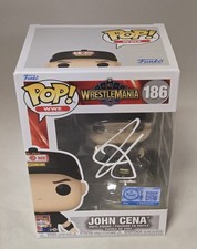 John Cena WWE Signed WrestleMania 41 Funko Pop #186 Figurine Fanatics Authentic 