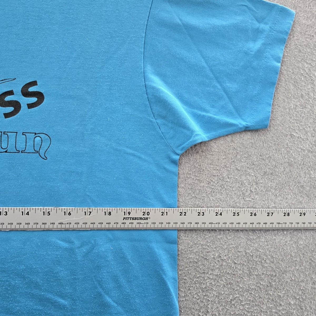 VINTAGE Fitness Fun Best Men Shirt XL Blue Graphic Single Stitch