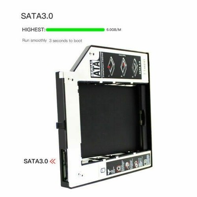 9.5mm SATA 2nd HDD SSD Hard Drive   for Universal Laptop CD DVD-ROM ODD *qq
