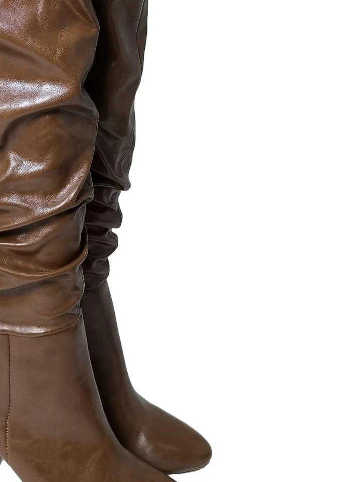 ASOS Botas de tacón alto Mujeres Botas altas Talla EU 40 marrón look casual - Imagen 3 de 4