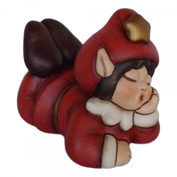 Elfo Birbo sognante in ceramica, piccolo - Immagine 2