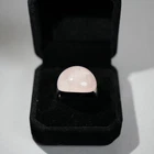 Rose Quartz Sterling Silver Antique/Vintage Estate Cocktail Ring - Size 10