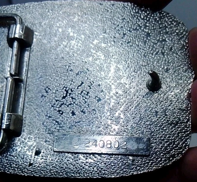 复古 200 周年美国鹰皮带扣银色和 24 克拉金盘 1982 — 第 4/4 张图片