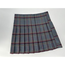 Plaid Pleated Skirt Gray Pink Yellow Black Size M 7 9 Cosplay Grunge Schoolgirl