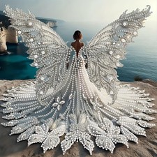 5D Gown Lady Diamond Art Painting Kit for Adults Beginners, DIY Special Shaped
