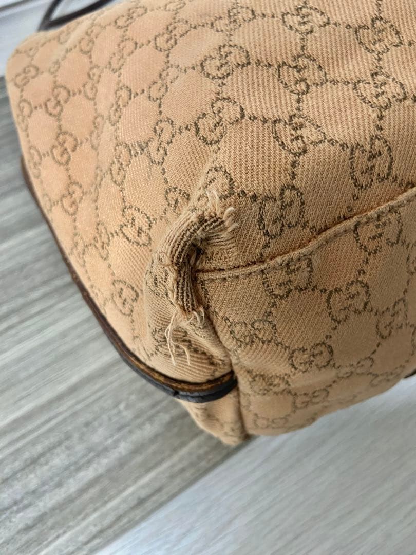 Angelic GUCCI Tote Bag GG Pattern Canvas Leather Shoulder Bag Large C-251215-13 thumbnail 13