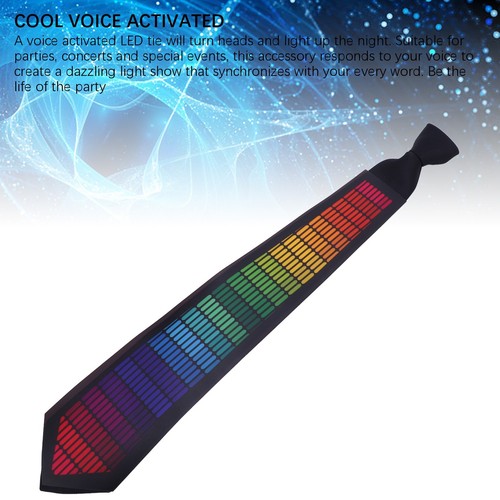 LED Tie Eye Catching Sound Activated Light Up Tie With On Off Controller For - Picture 10 of 24
