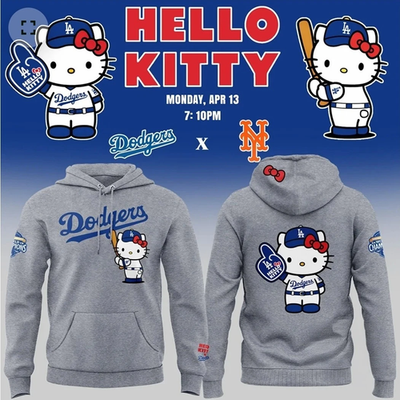 #ad HOT LA City Dodger x Hello Kitty Hoodie SGA 26 April 13 x Met Limited S to 5XL $45.95