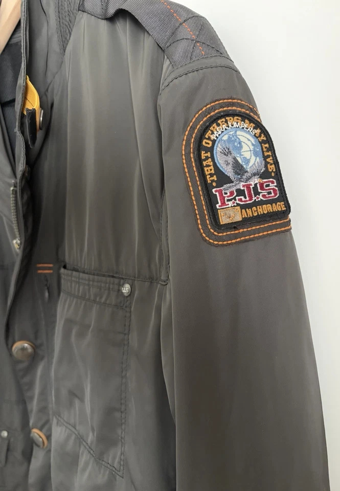 PARAJUMPERS Masterpiece Series Charcoal Gray Full Zip Jacket Slim Fit XL L - Image 3 of 4