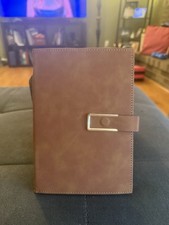 Faux Suede Journal Brown with Closure, NEW