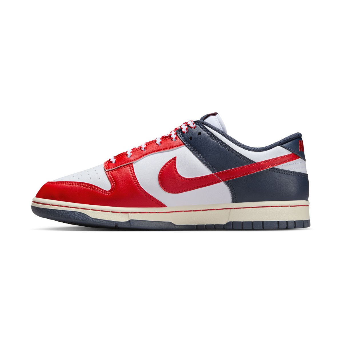 MENS NIKE DUNK LOW RETRO_WHITE/UNIVERSITY RED-THUNDER BLUE IM2222-100