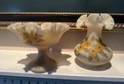 Fenton Custard Handpainted Sunflowers No Chips Or Cracks