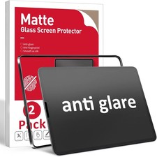 Matte Glass Screen Protector 2 Pack for iPad Air 5, 9H Tempered, Anti Glare
