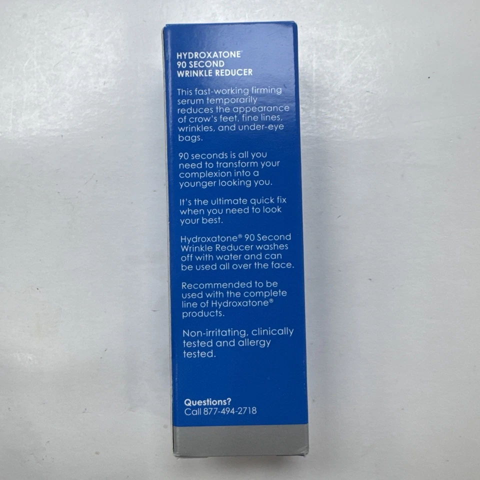 Hydroxatone 90 Second Wrinkle Reducer .33 Fl Oz 10mL Anti Aging Serum New Sealed - Image 3 of 4