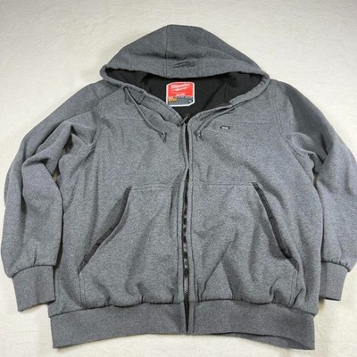 Milwaukee Mens Gray M12 Heated Gear Long Sleeve Full-Zip Hoodie Size XL