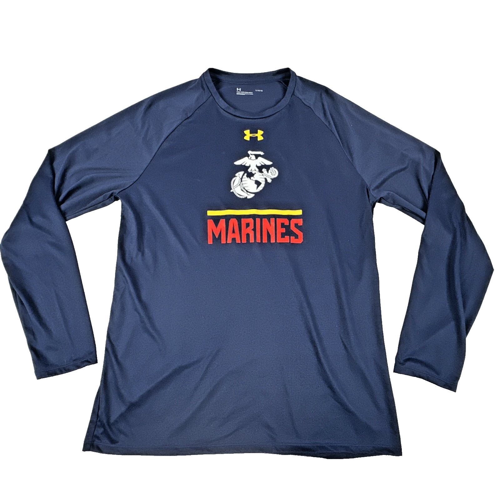 Under Amour Marines Long Sleeve Loose Navy Blue Shirt. Men's Size L