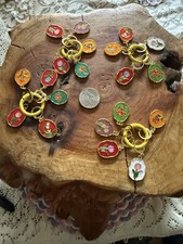 Enamel Flower Yarn Markers Or Ear Rings. 5 Per Order