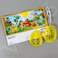 Kinder Joy Surprise Toy - Yellow Easter Egg Ornament  Stencil  Springtime 2022