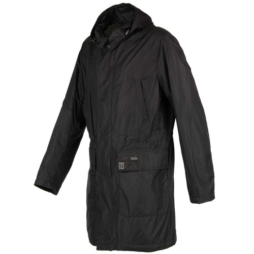 DOLCE & GABBANA Hooded Light Rain Parka Jacket w. Logo Black 11262 - Picture 3 of 7