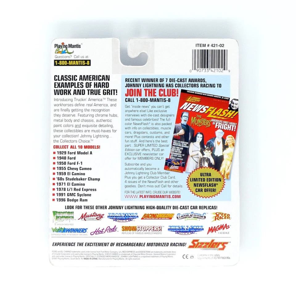 Johnny Lightning Truckin' America 1929 Ford Model A Truck Blue Collector No 12 - Image 2 of 2