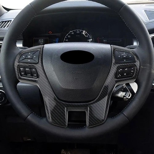 Steering Wheel Cover Trim for Ford Explorer Ranger 2015 2016 2017 2018 2019 2020 - Picture 2 of 20