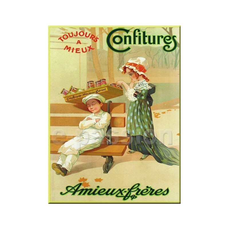 Plaque métal publicitaire AMIEUX cuisine rétro déco bistrot vintage 30x40cm