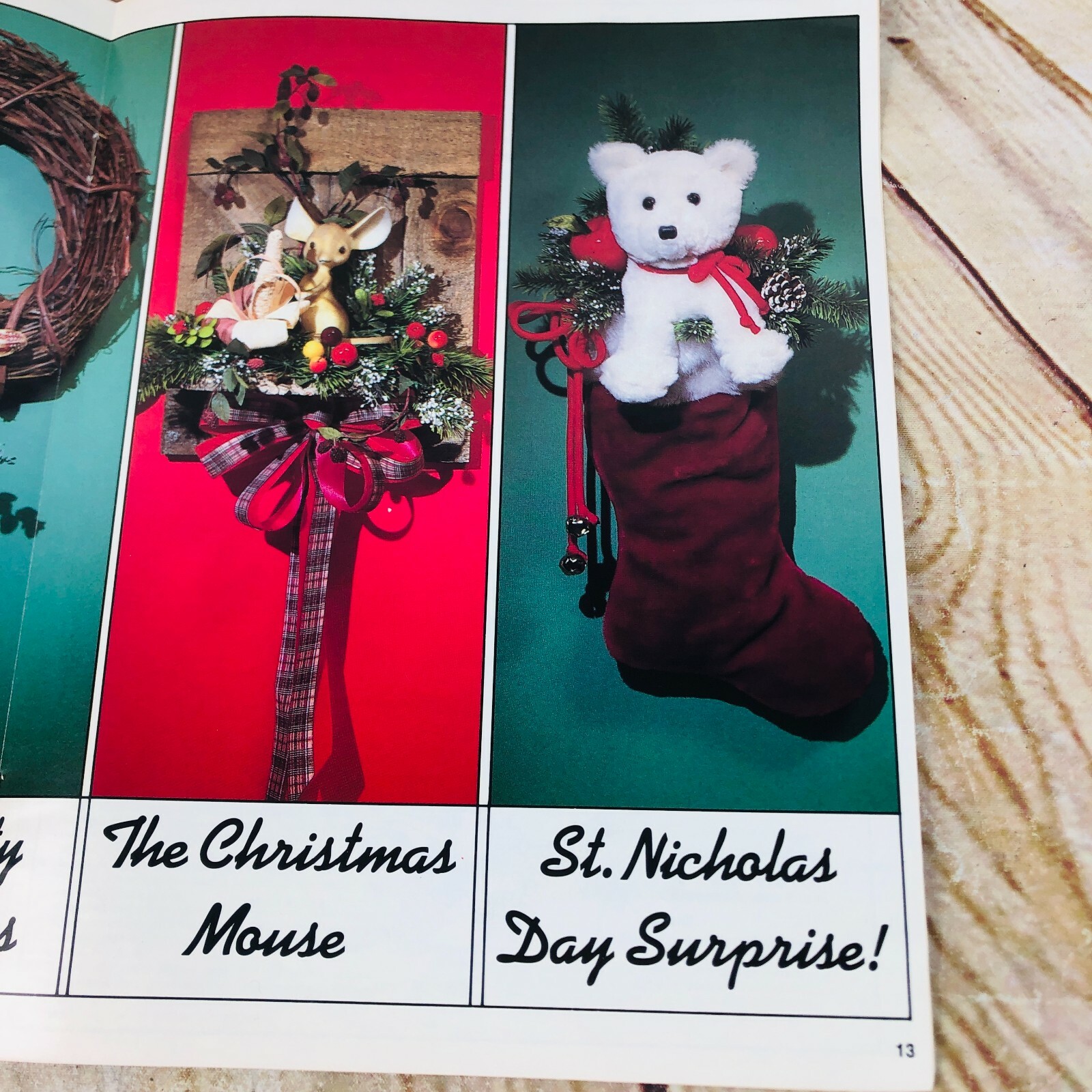 vtg Christmastime Wreath & Centerpieces 1982 by plaid craft book 