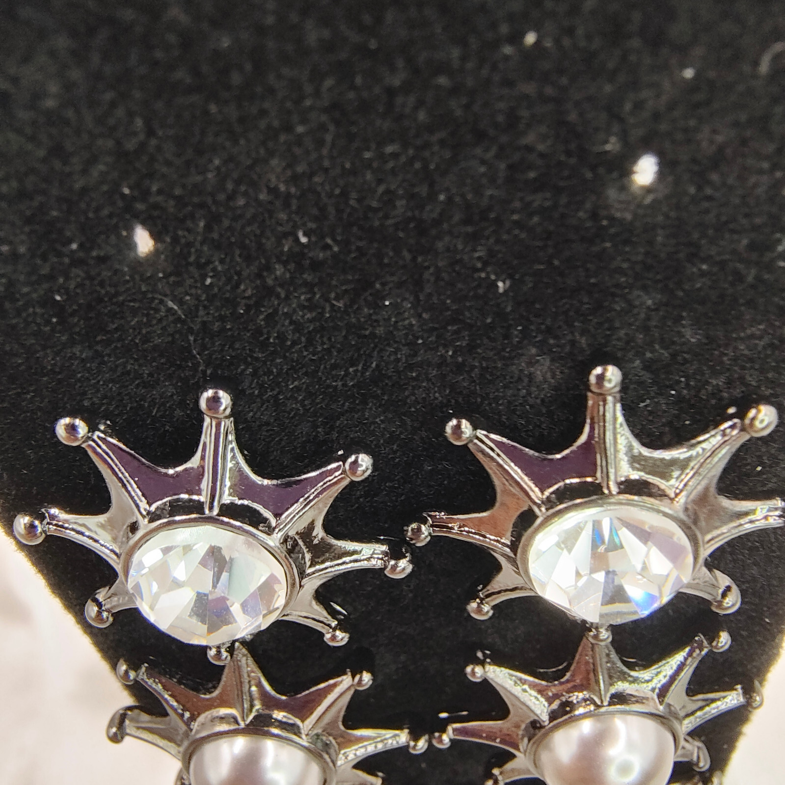 Hutton Wilkinson Earrings Rhinestone Starburst St… - image 11