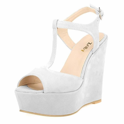 Fashion Women Open Toe Sandals High Wedge Sexy Heel Shoes Wedding Shoes Sandals - Bild 6 von 32