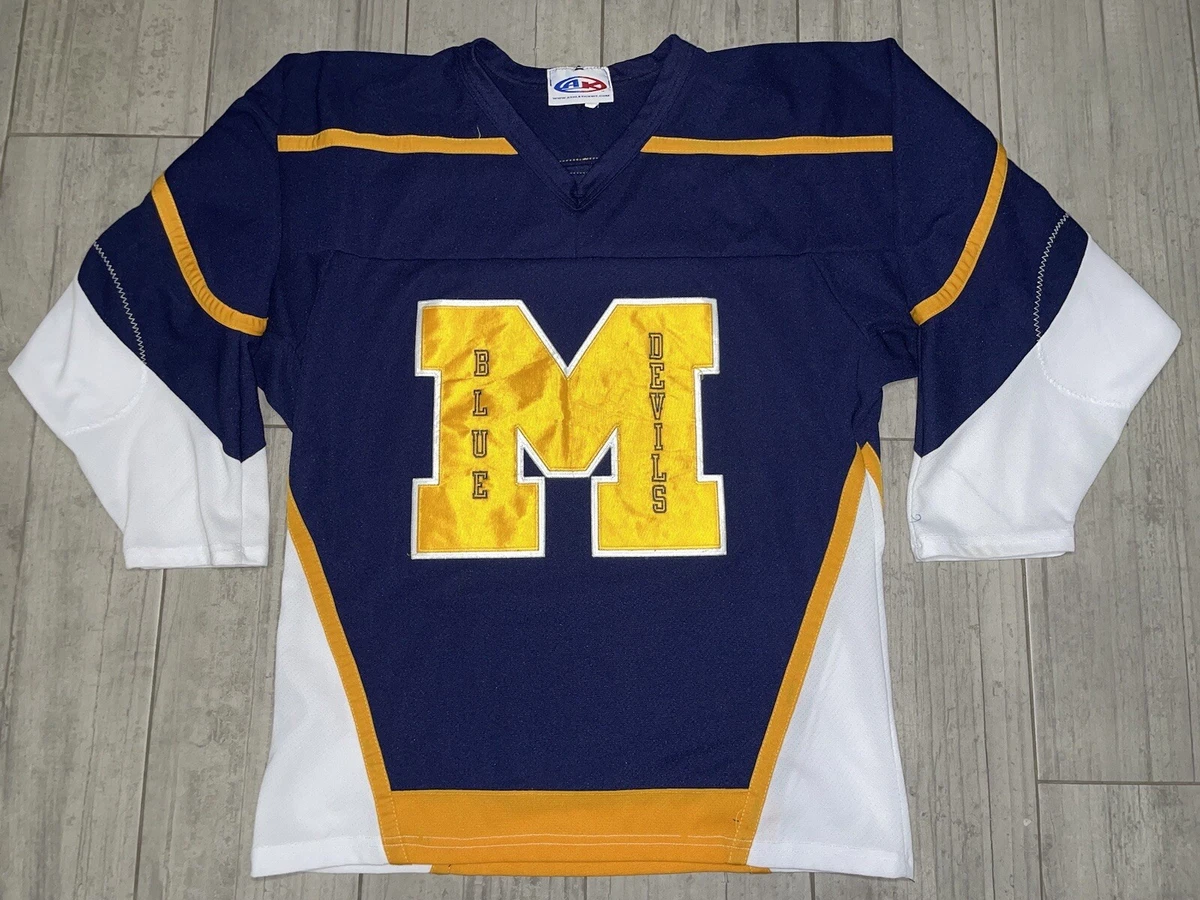 Duke Blue Devils Hockey AK Stitched Jersey Sz Medium Retro Blue