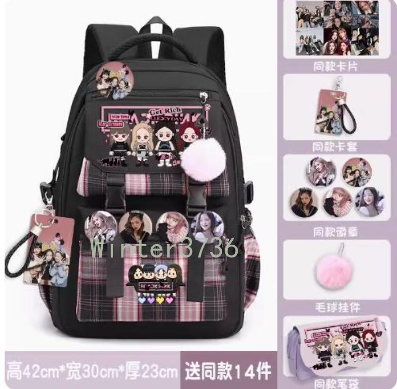 Mochila escolar Fans Blackpink bolsa informal ligera bolsa de protección de columna
