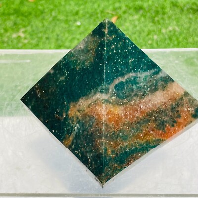 818g Natural Colorful Ocean Jasper Pyramid Quartz Crystal Specimen