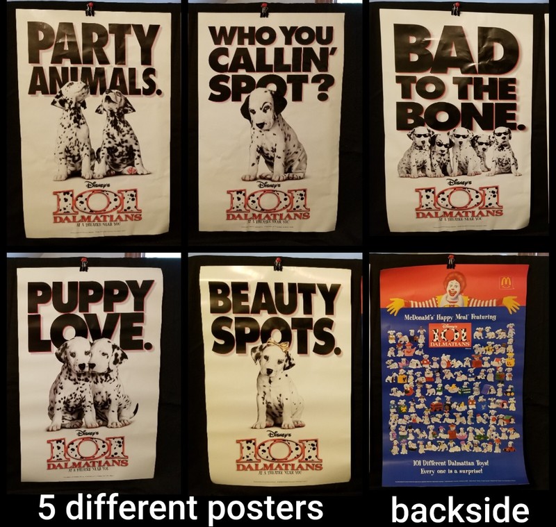 McDonald's 101 Dalmatians Posters - 1996 Promotion - (8 total Posters)