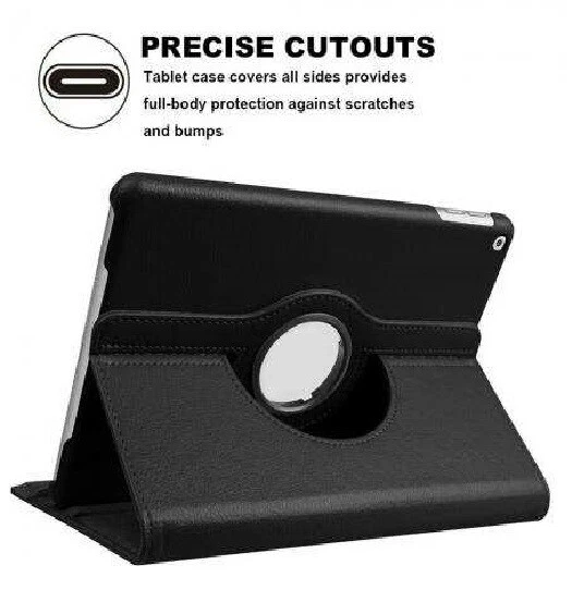 For Apple iPad Pro 12.9" 2017/2018/2021 Rotating Leather Case Cover Smart Stand - Image 2 of 4