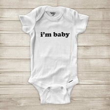 I'm Baby Funny Meme Saying Quote Cute Baby Shower Gift Bodysuit Infant One-Piece