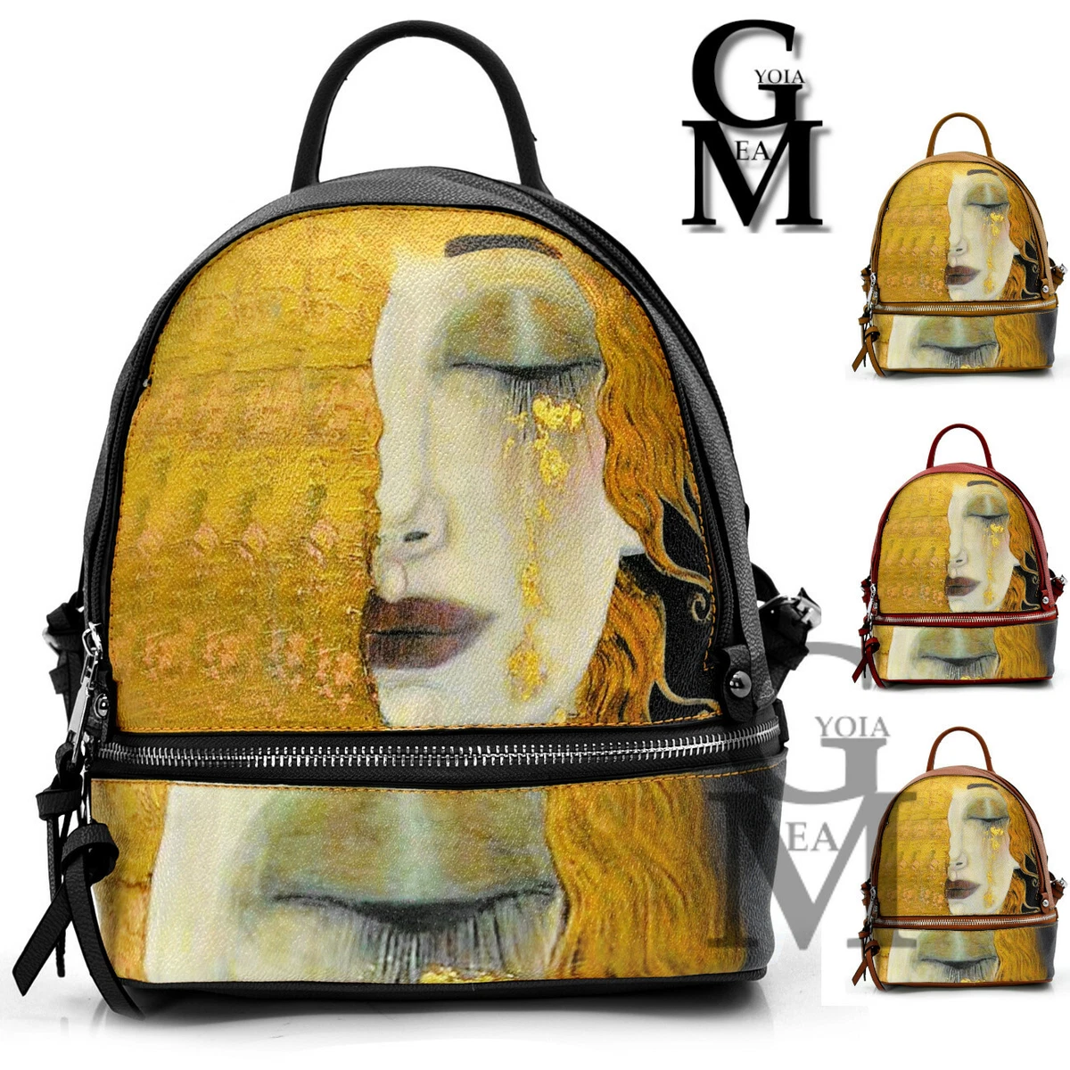 Gyoiamea zaino arte klimt piccolo fantasia dipinto quadro spalla